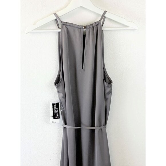 NWT INC International Concepts Satin Crepe Halter-Neck Midi Dress Size 8 - Picture 7 of 11